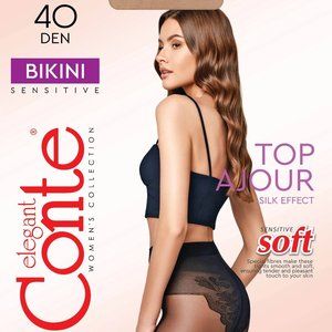 Conte Bikini Soft 40 Den - Classic Lace Panty Women's Tights